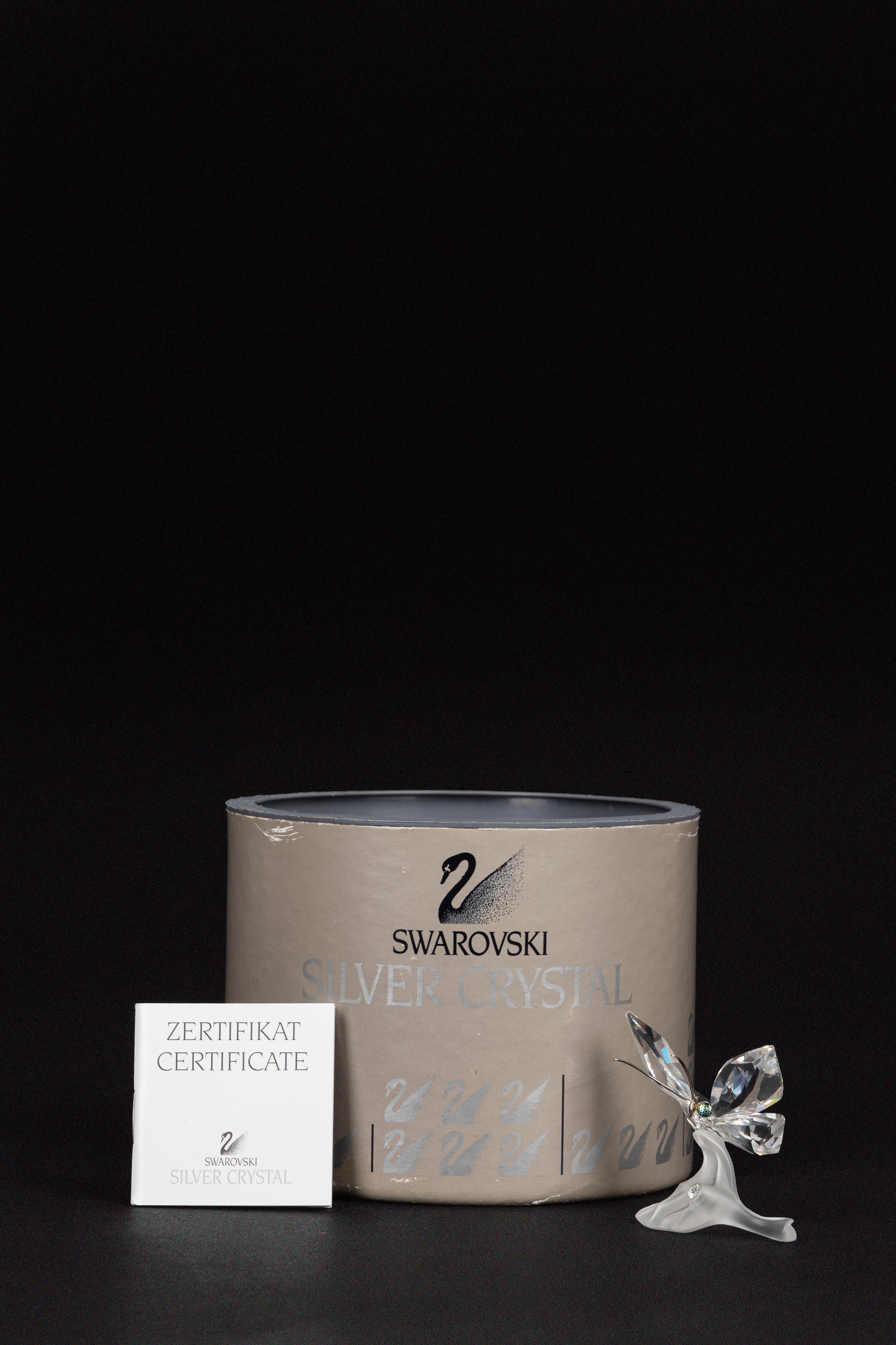 Swarovski - Farfalla su foglia in cristallo (serie In the Secret Garden)