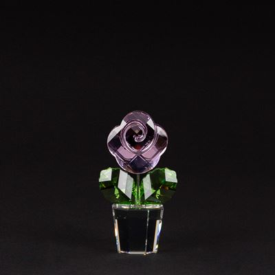 Pink Rose (composizione in cristallo)
