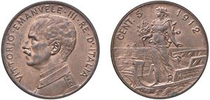 VITTORIO EMANUELE III (1900 - 1943) - 5 Centesimi 1912, Roma.