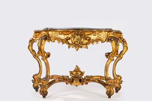 Console in stile rococ&ograve;, fine secolo XIX