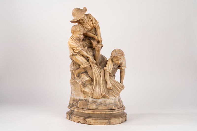 Scuola Napoletana, Secoli XIX - XX - Scultura in marmo, Pescatorelli