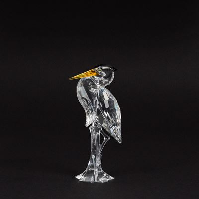 Airone in cristallo della serie “Feathered Friends”