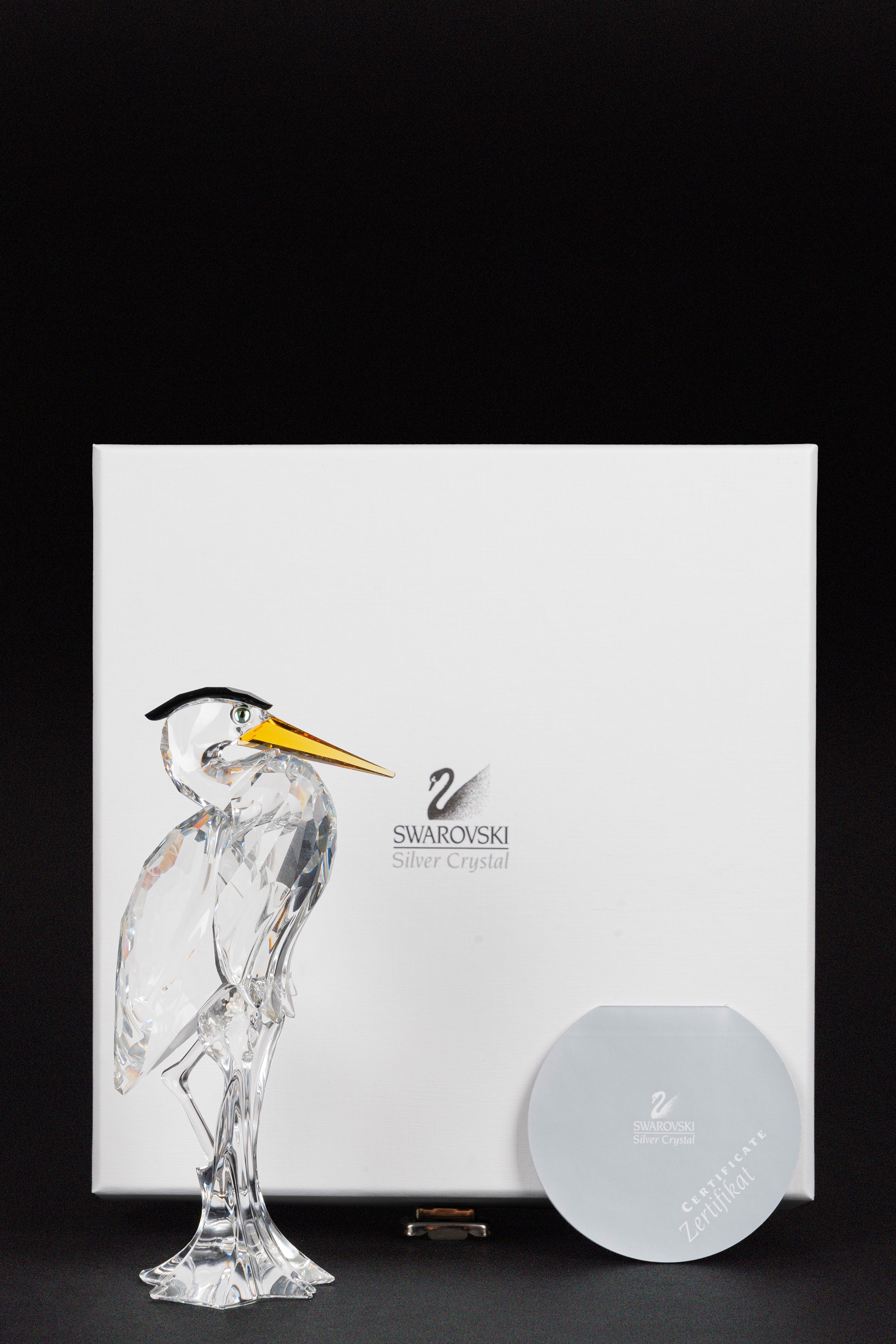Swarovski - Airone in cristallo della serie “Feathered Friends”