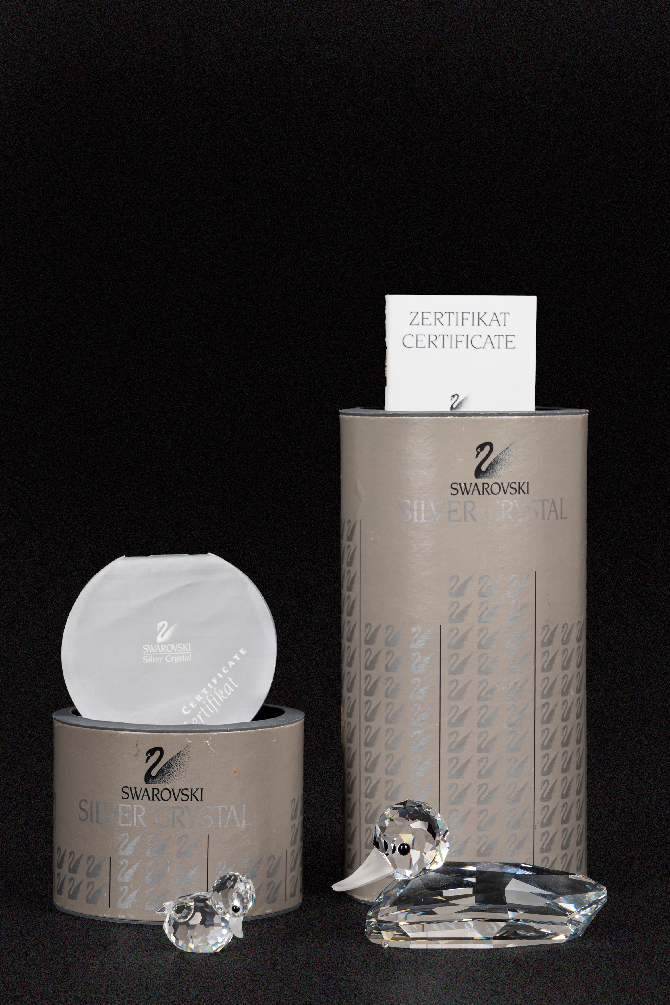 Swarovski - Germano Reale e Anatroccolo (cristallo, serie “Beauties of the Lake”)