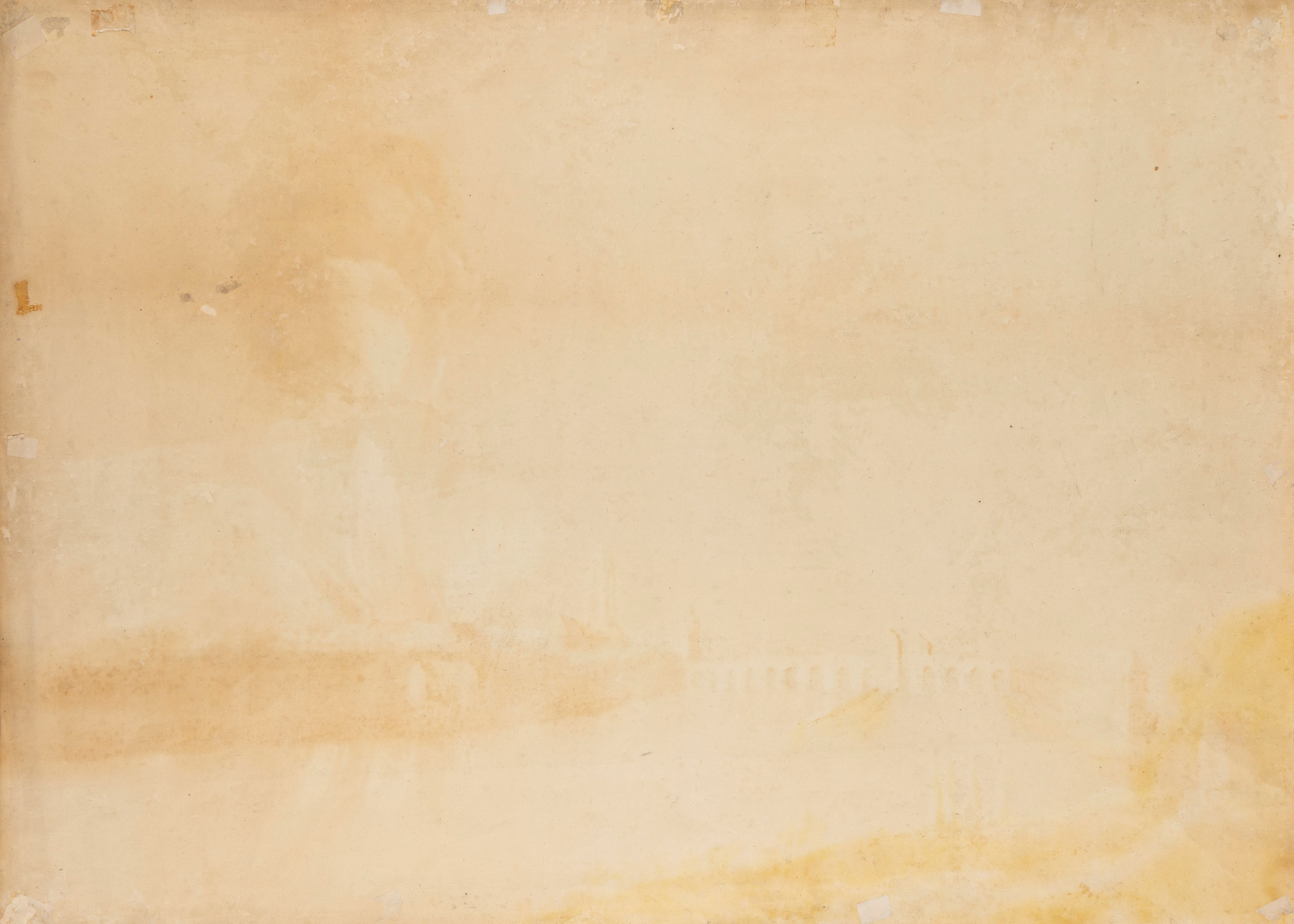 Scuola Europea, Secolo XIX - L'incendio di Francoforte, gouache su cartoncino (senza cornice)