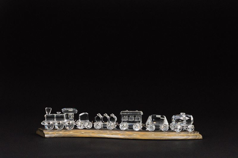 Swarovski - Silver Crystal Express Train (locomotiva e cinque vagoni, serie "When we were Young")