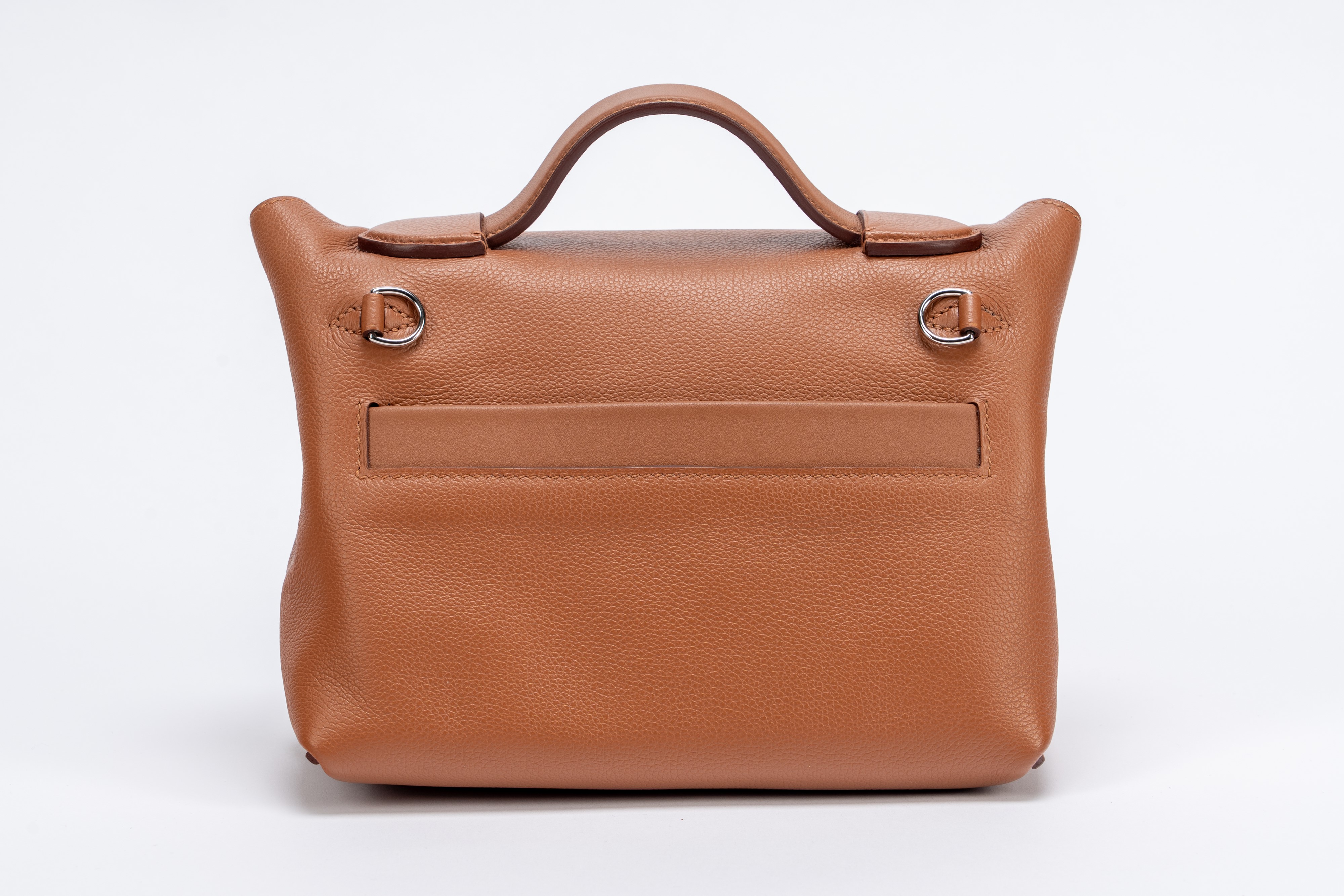 Hermès - Borsa 24/24 mini, in pelle Swift Evercolor Gold