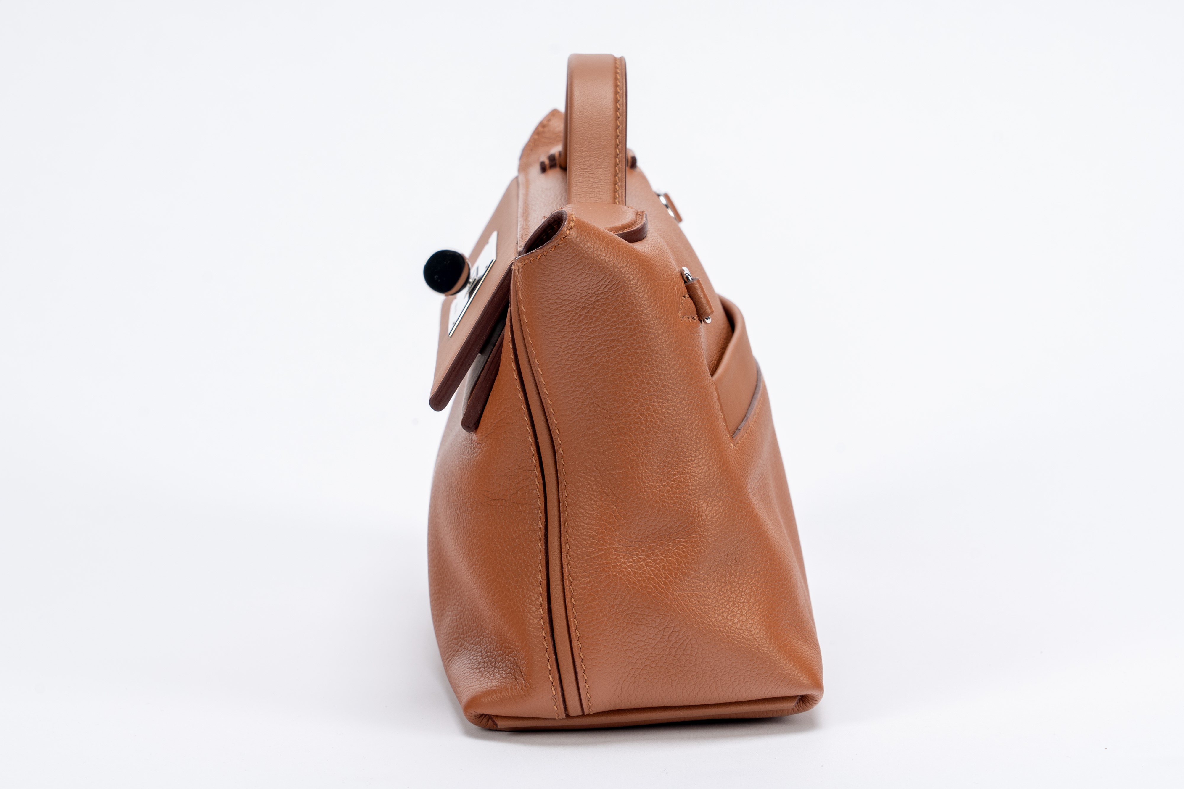 Hermès - Borsa 24/24 mini, in pelle Swift Evercolor Gold