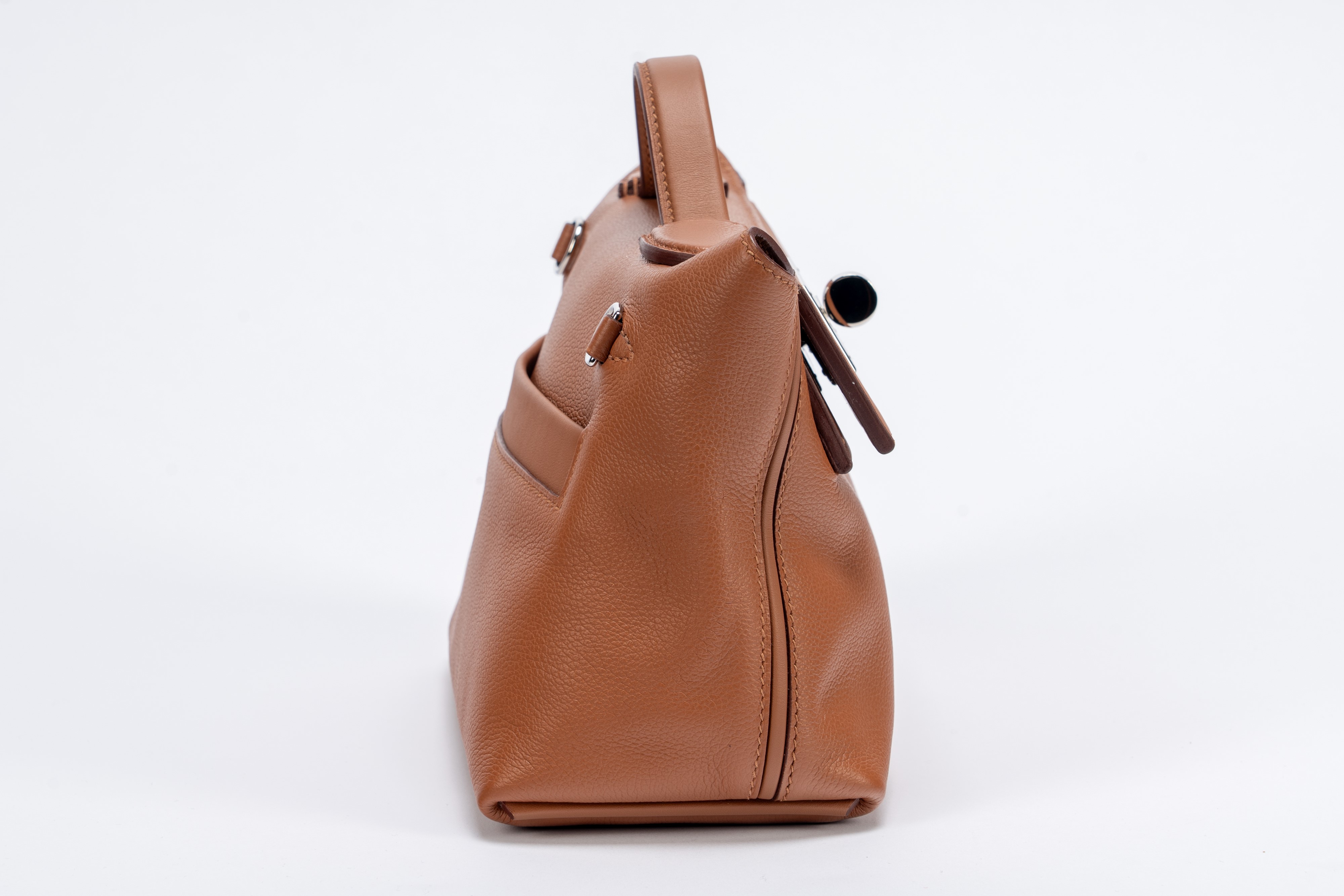 Hermès - Borsa 24/24 mini, in pelle Swift Evercolor Gold