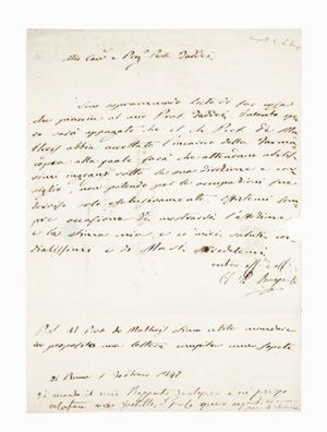 Bonaparte, Carlo Luciano - Lettera