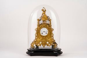 Pendola in bronzo dorato, secolo XIX