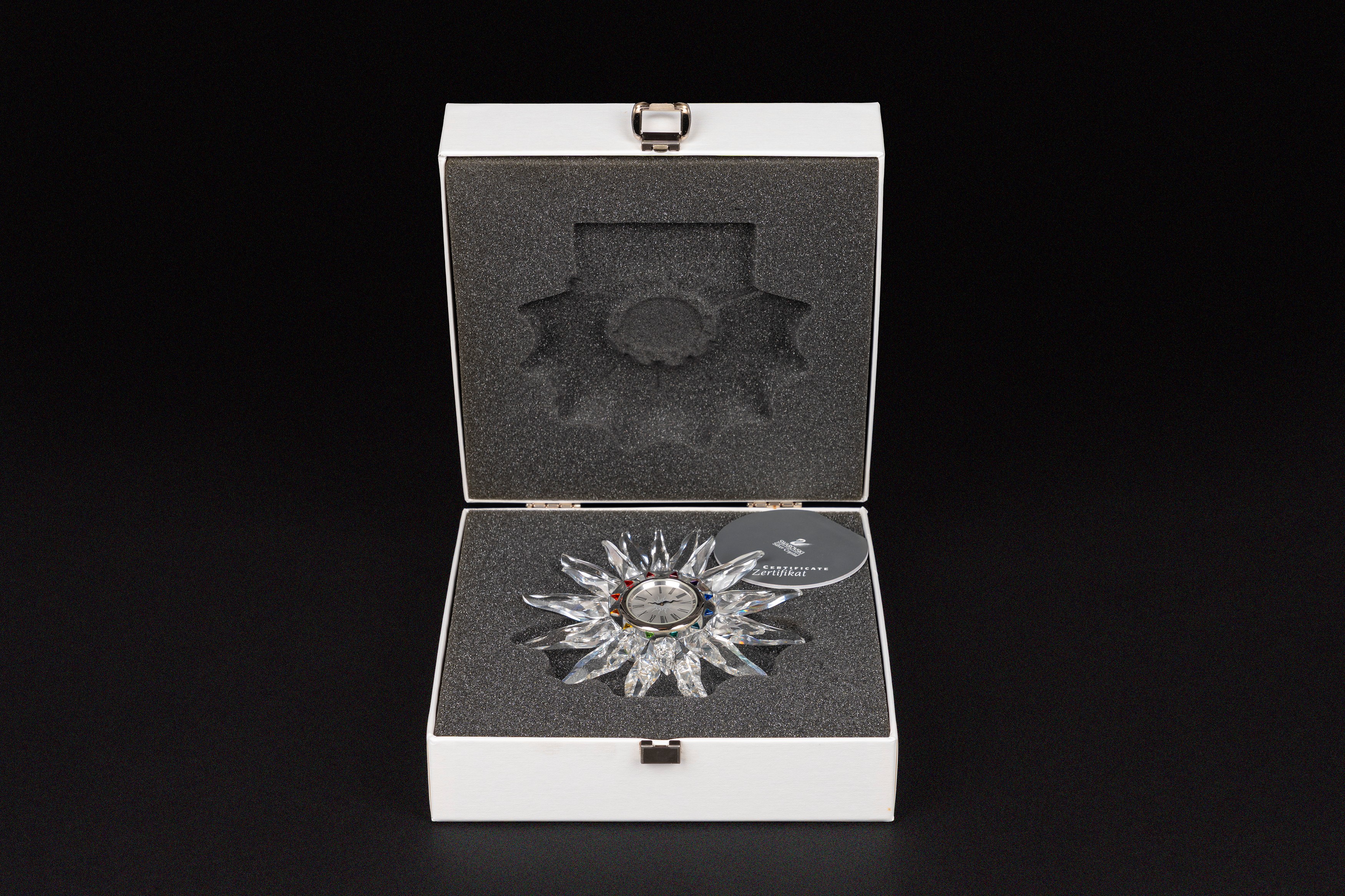 Orologio da tavolo Solaris in cristallo Swarovski (serie “Exquisite Accents”)