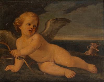 Cupido, olio su tela