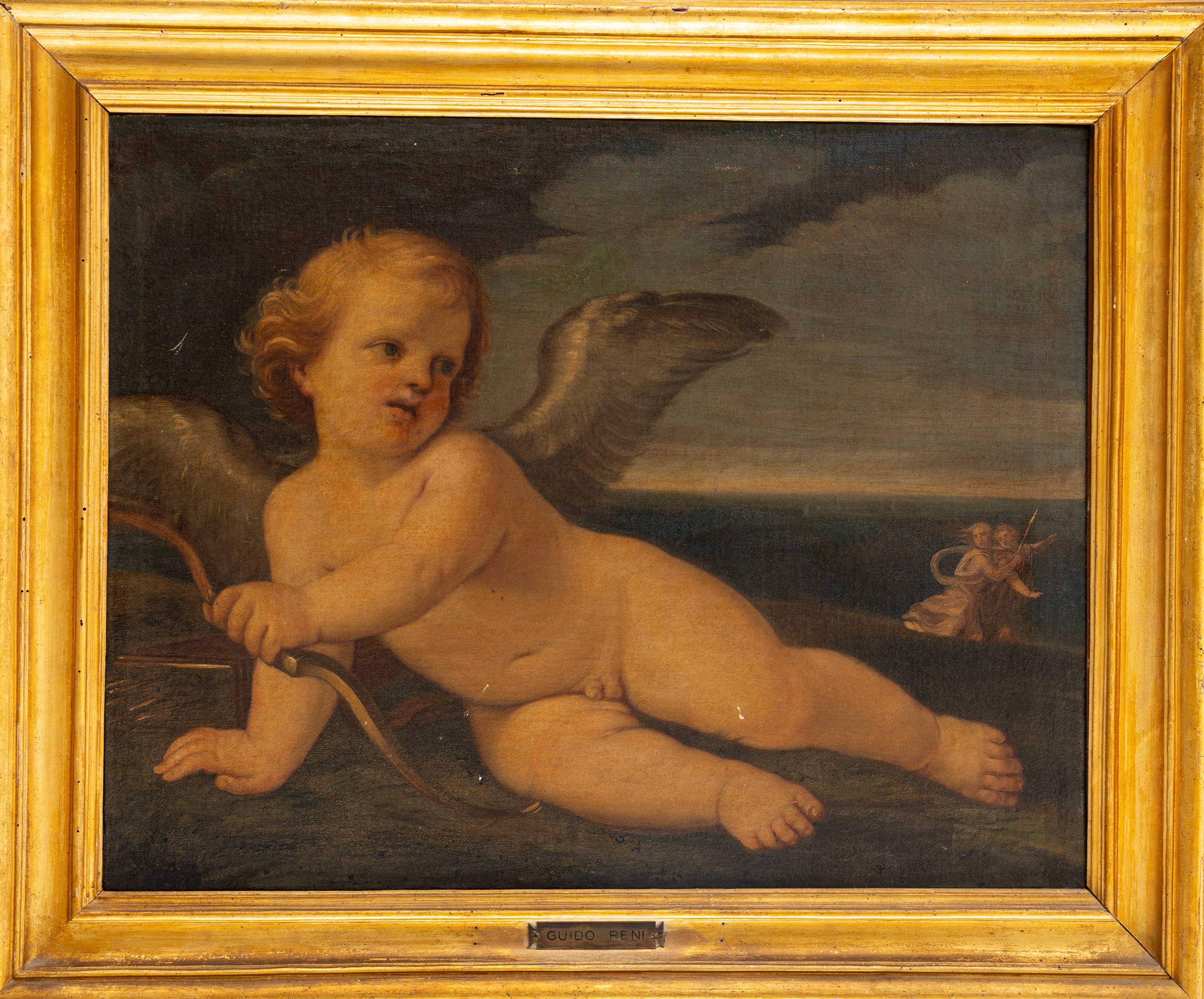Da Guido Reni, Fine Secolo XVIII-inizi Secolo XIX - Cupido, olio su tela