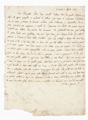 Leopardi, Giacomo - Lettera