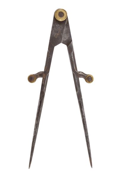 Compasso in ferro con elementi in ottone, XVIII/XIX secolo