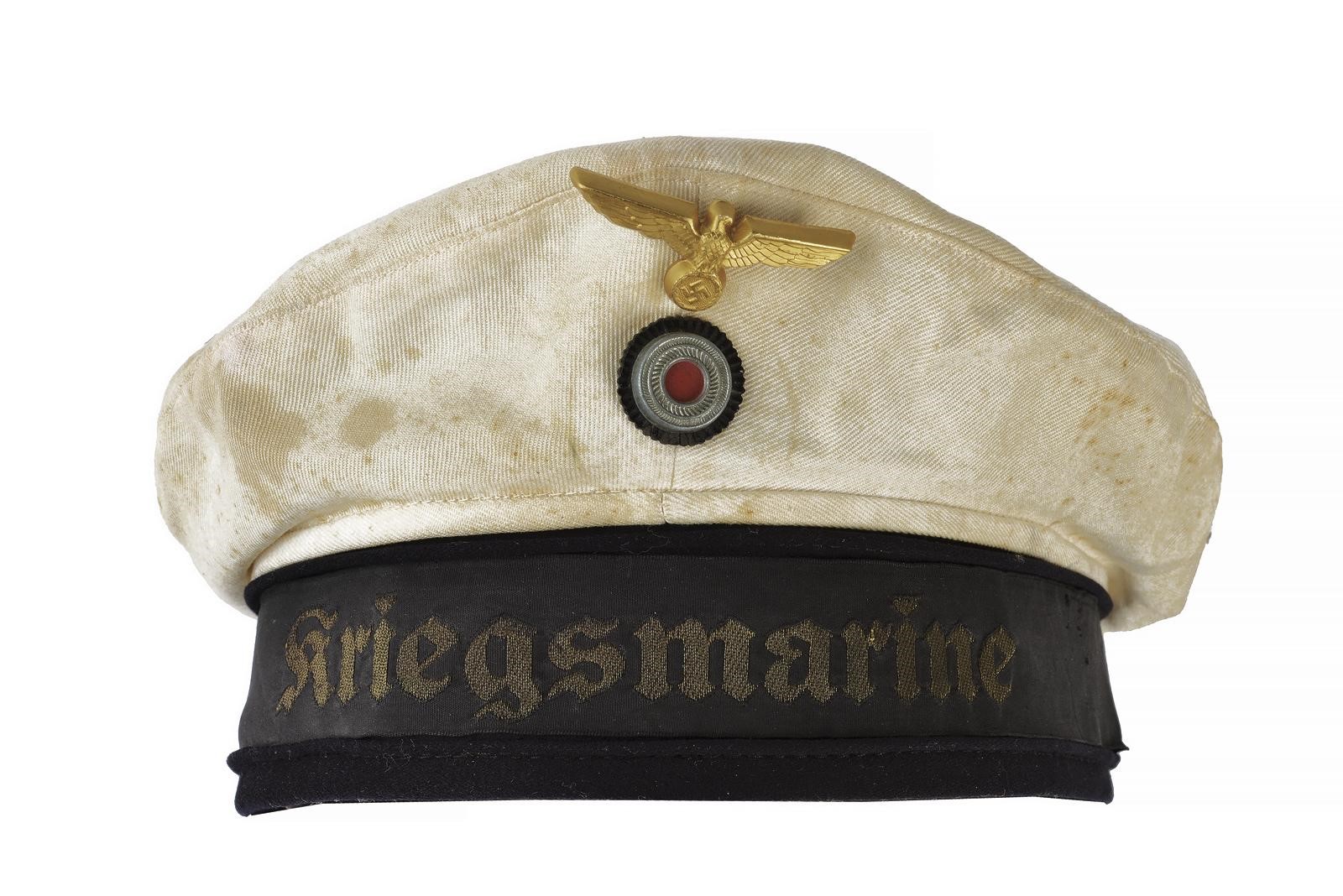 Militaria tedesca, Berretto da truppa di marina (Kriegsmarine) in panno bianco, 1933-1945