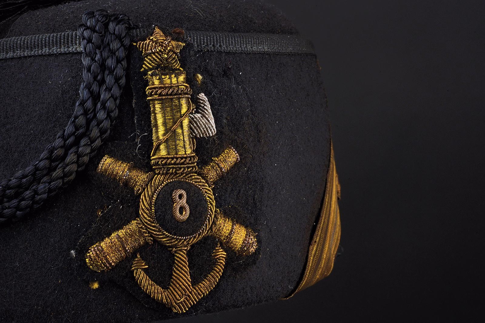 Replica di fez da comandante “Milmart”, feltro e seta, seconda metà del XX secolo
