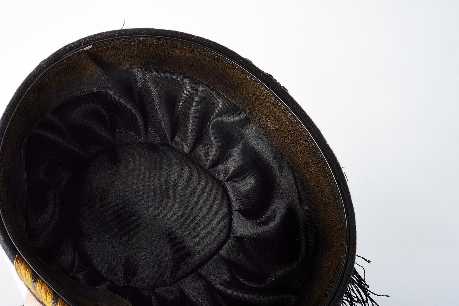 Replica di fez da comandante “Milmart”, feltro e seta, seconda metà del XX secolo