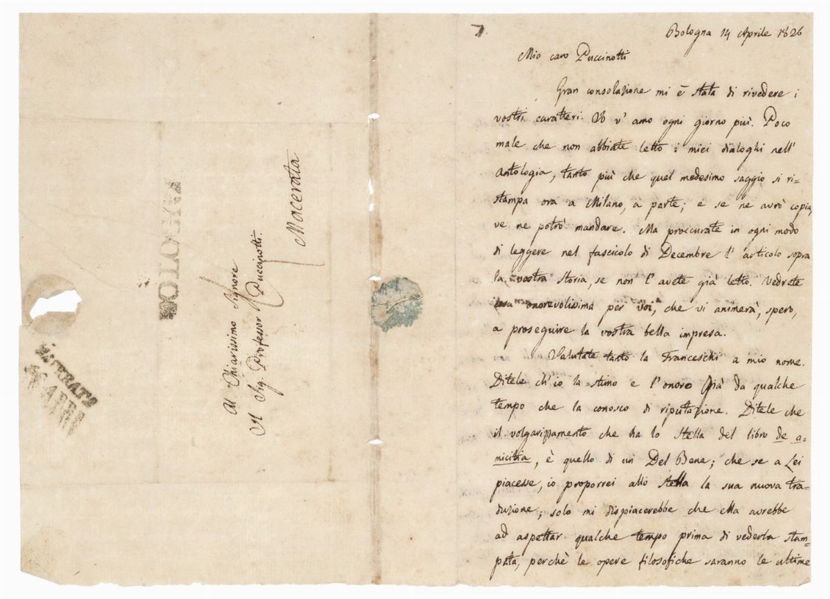 Leopardi, Giacomo - Lettere