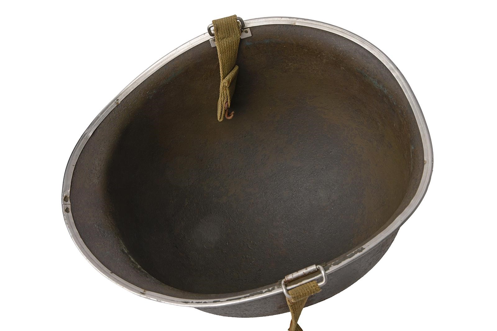 Elmetto M1, coppo in metallo e finiture tessili (USS “IOWA”), secondo quarto del XX secolo