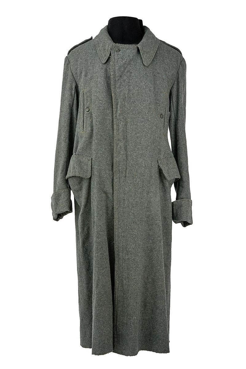Cappotto militare, panno grigioverde tipo lana, prima metà del XX secolo