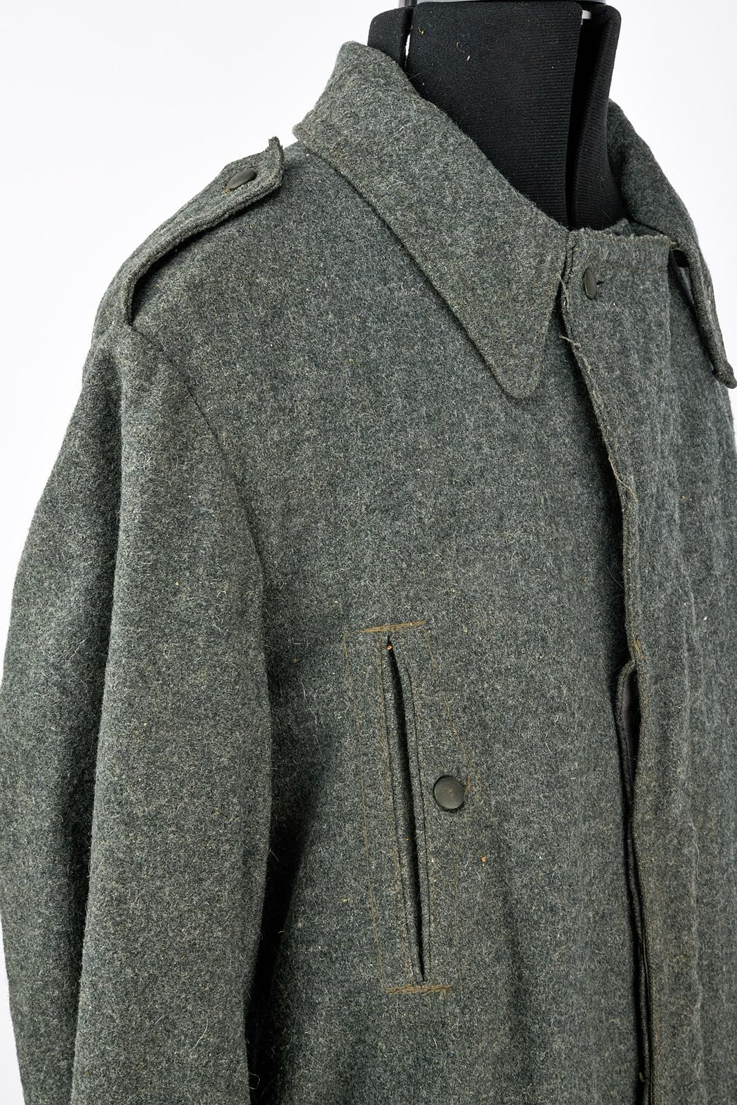 Cappotto militare, panno grigioverde tipo lana, prima metà del XX secolo
