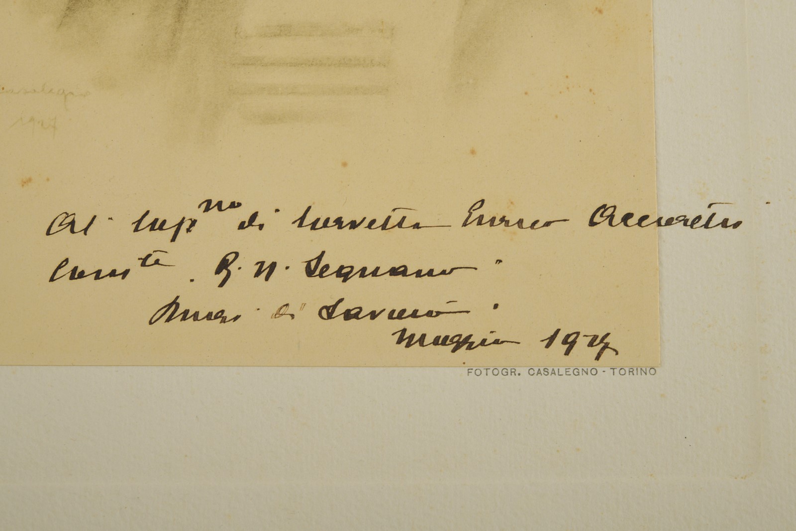 Ritratto fotografico, Duca di Savoia con dedica ad Enrico Accorretti, 1927