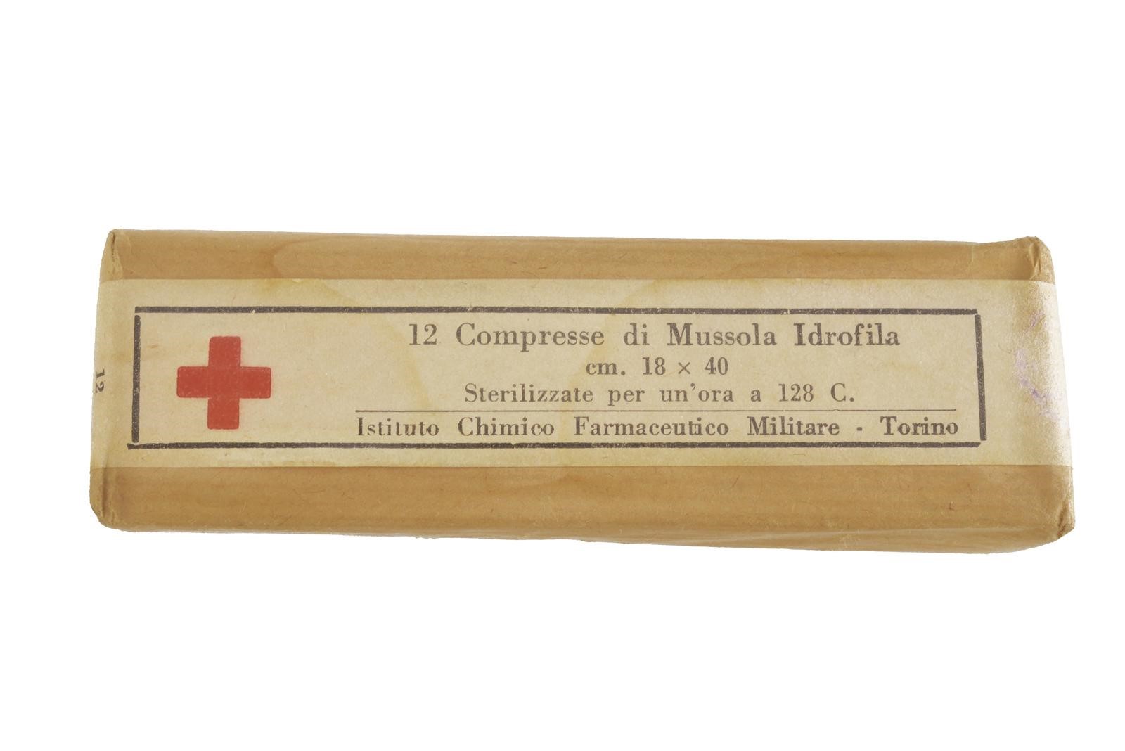 Regno d'Italia, Oggetti per medicazione (tre pacchetti con tela di cotone)