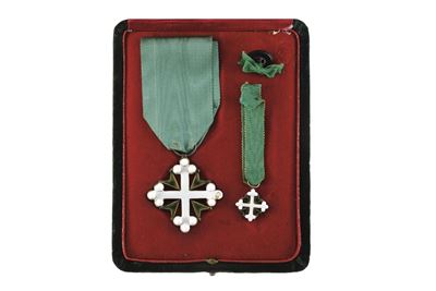 Ordine dei Santi Maurizio e Lazzaro, regno d’Italia, croce da cavaliere con nastro (prima quarto ...