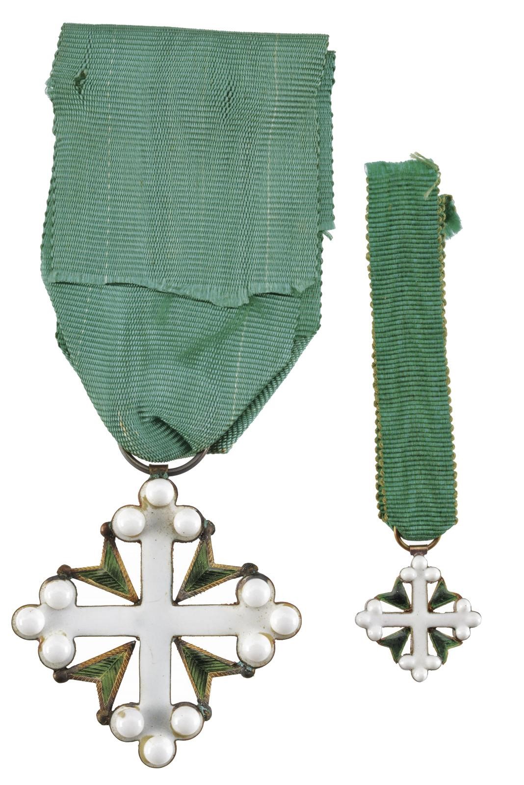 Ordine dei Santi Maurizio e Lazzaro, regno d’Italia, croce da cavaliere con nastro (prima quarto ...