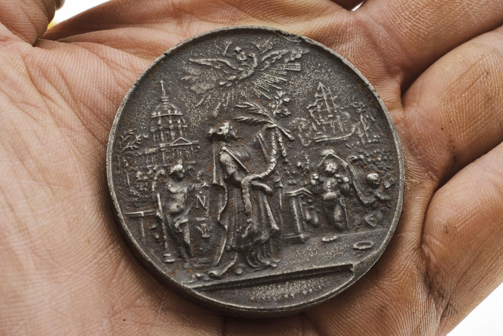 Lotto di medaglie a tema napoleonico, rame/bronzo e peltro (metallo bianco), XIX/XX secolo
