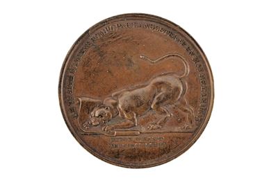 Medaglia, Rottura del Trattato di Amiens e occupazione dell’Hannover, 1803 (bronzo, diametro 40,5...