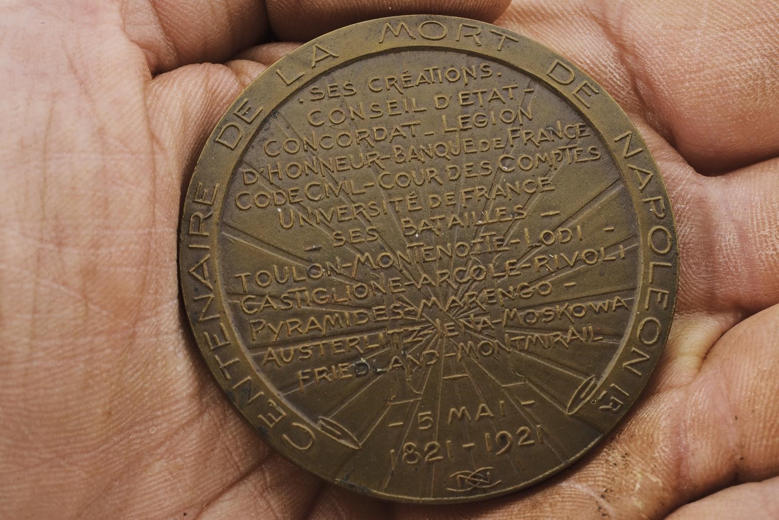 Napoleone Bonaparte, Lotto di quattro medaglie commemorative, Francia, diametro 41–40 mm