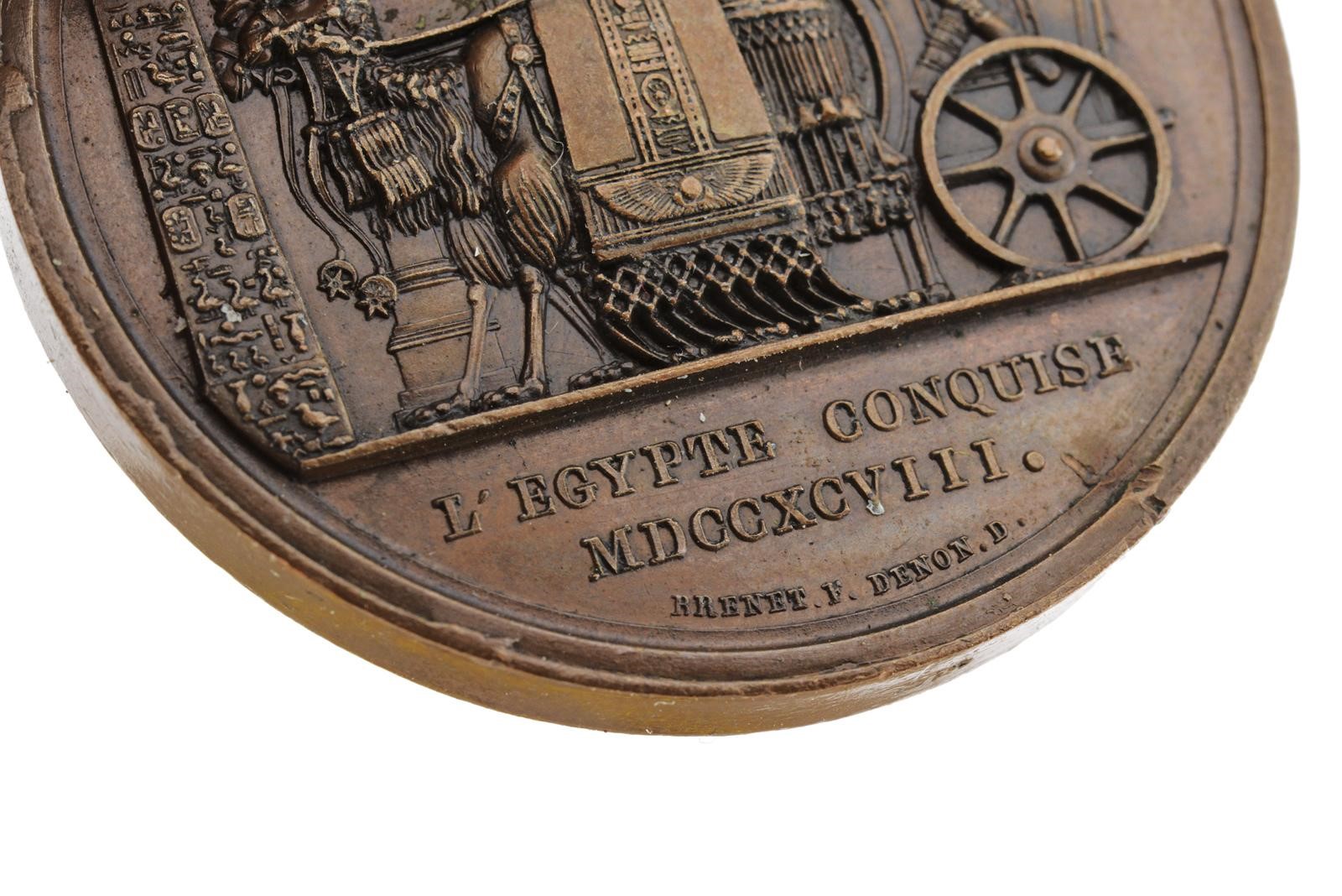 Napoleone I, Conquista dell’Egitto, medaglia in bronzo, inizio XIX secolo