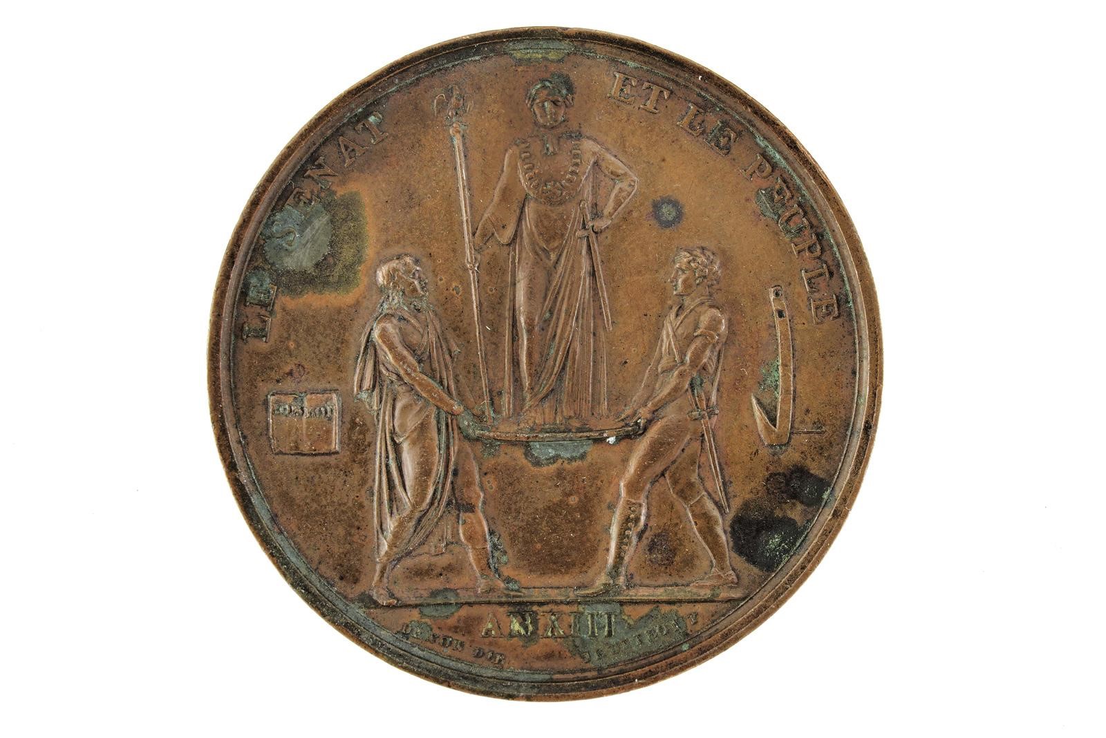 Napoleone I, Incoronazione (1804) — medaglia commemorativa in bronzo, 39,8 mm