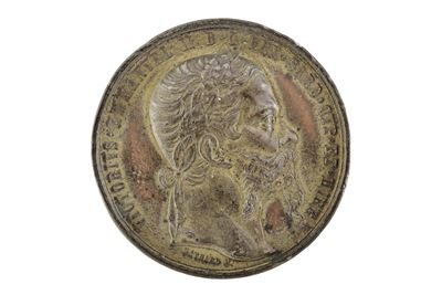 Vittorio Emanuele II, Alleanza Franco-Sarda (medaglia in bronzo, diametro 50 mm)