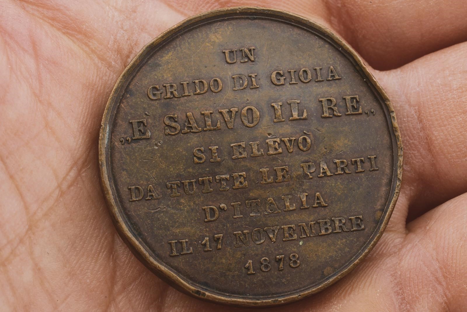 Regno d’Italia, Due medaglie commemorative per Umberto I (1878-1900) — bronzo, diametro 59 mm