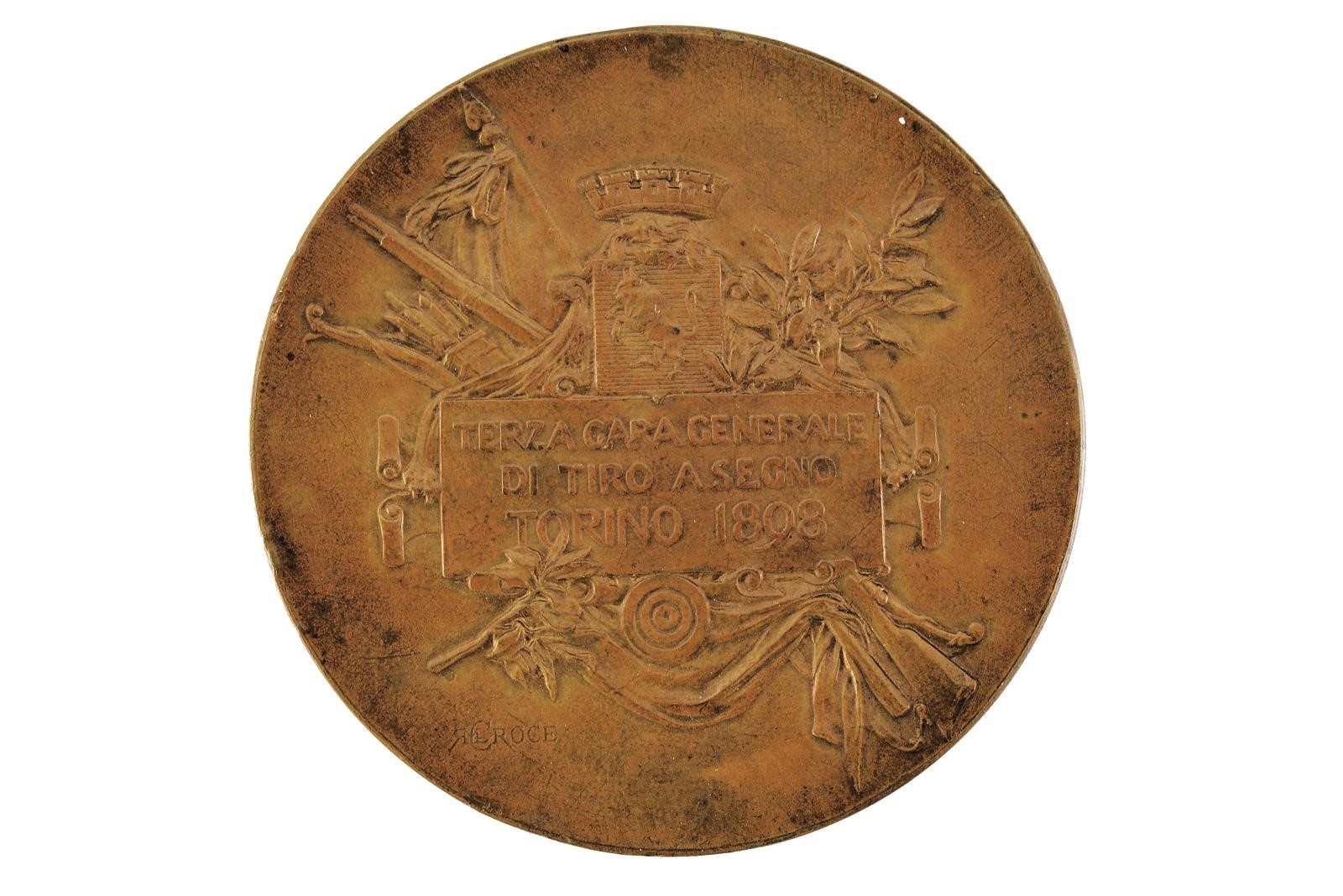Medaglie commemorative di tiro a segno, bronzo o rame