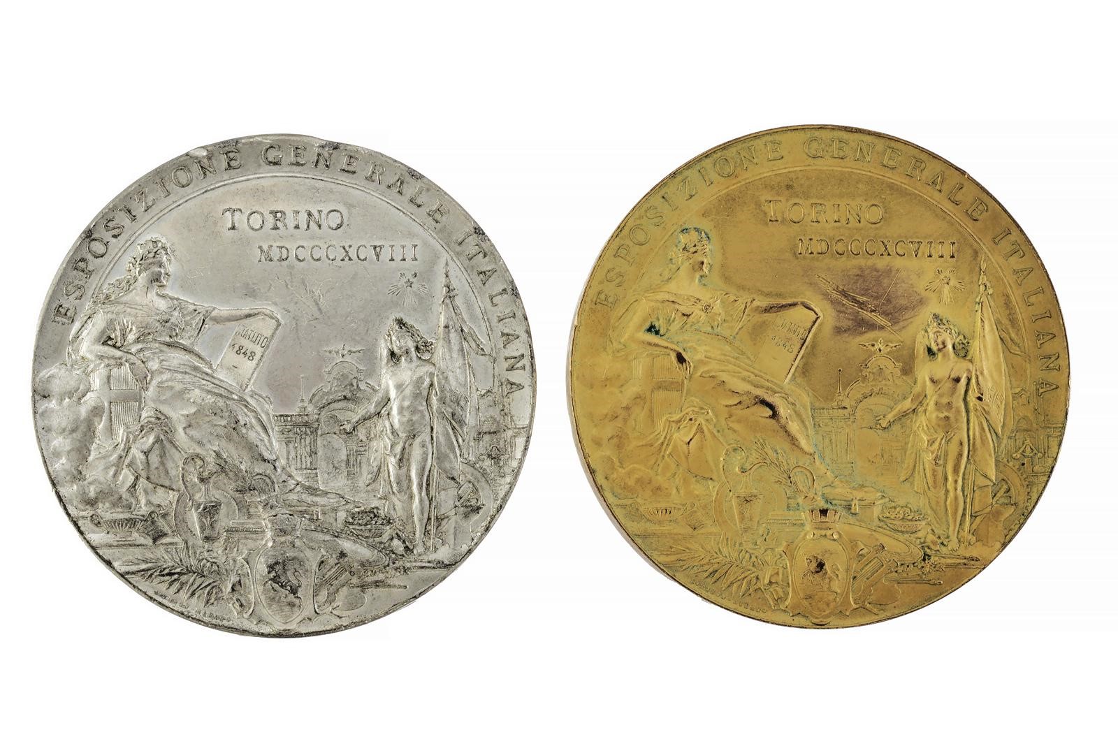 Regno d'Italia, Anniversario della proclamazione dello Statuto—Esposizione Generale Italiana, due...