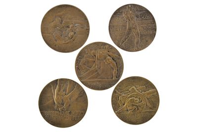 Serie di medaglie, Regno d’Italia, bronzo/rame (prima metà del XX secolo)