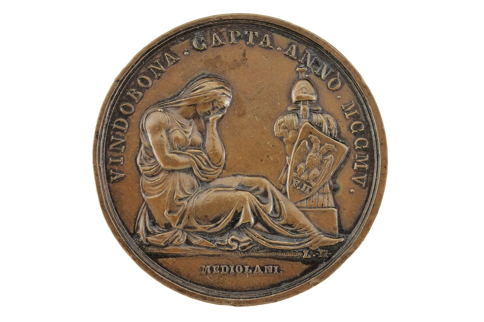 Napoleone I Imperatore (1804-1814), Presa di Vienna, medaglia in bronzo, diametro 42 mm (1805)