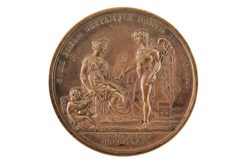 Militaria (araldica commemorativa), Medaglia in bronzo “Comizi di Lione”, 1802 (diametro 55 mm)