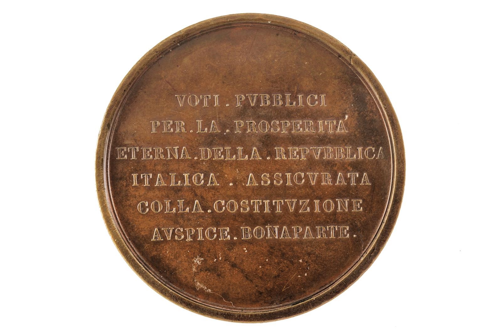 Militaria (araldica commemorativa), Medaglia in bronzo “Comizi di Lione”, 1802 (diametro 55 mm)
