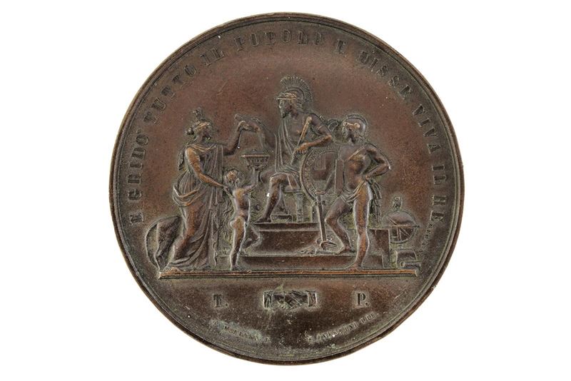 Commemorazione del plebiscito toscano e proclamazione di Vittorio Emanuele II a re d’Italia, meda...
