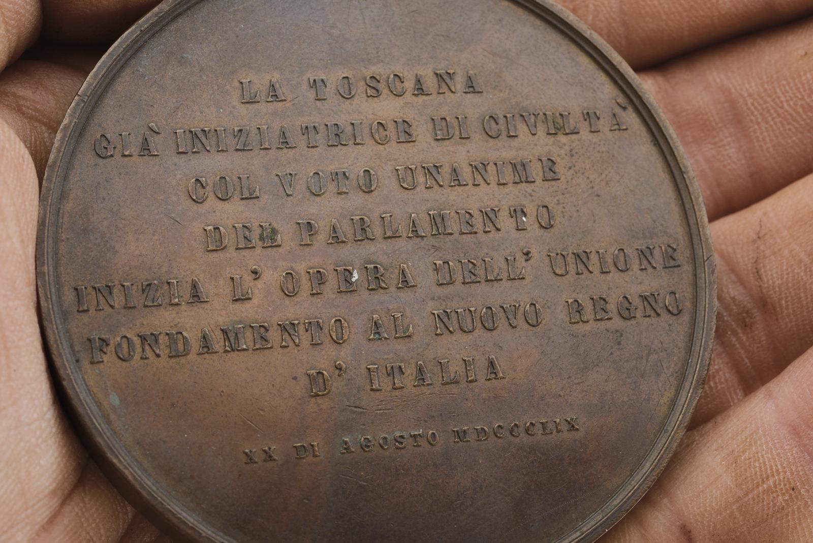 Commemorazione del plebiscito toscano e proclamazione di Vittorio Emanuele II a re d’Italia, meda...