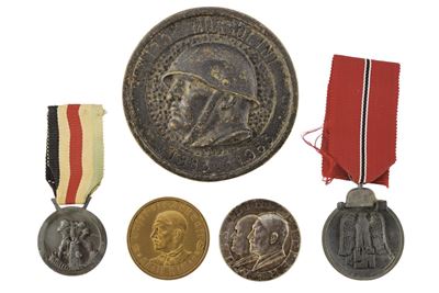 Paesi vari, Lotto di cinque medaglie (1933-1945), medaglie commemorative e del Terzo Reich