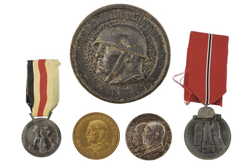 Paesi vari, Lotto di cinque medaglie (1933-1945), medaglie commemorative e del Terzo Reich