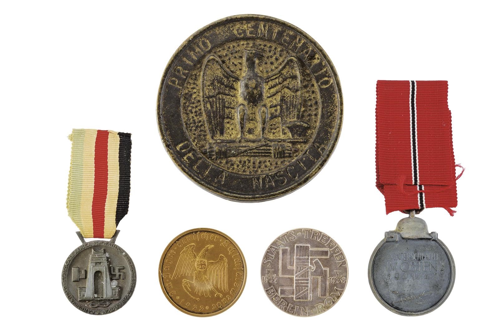 Paesi vari, Lotto di cinque medaglie (1933-1945), medaglie commemorative e del Terzo Reich