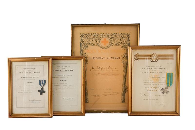 Diplomi e attestati di onorificenze militari, XX secolo